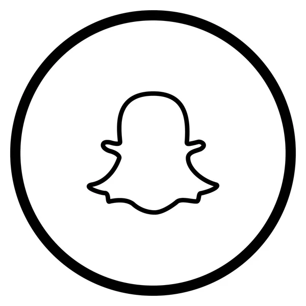Icona Web Snapchat nera originale — Vettoriale Stock