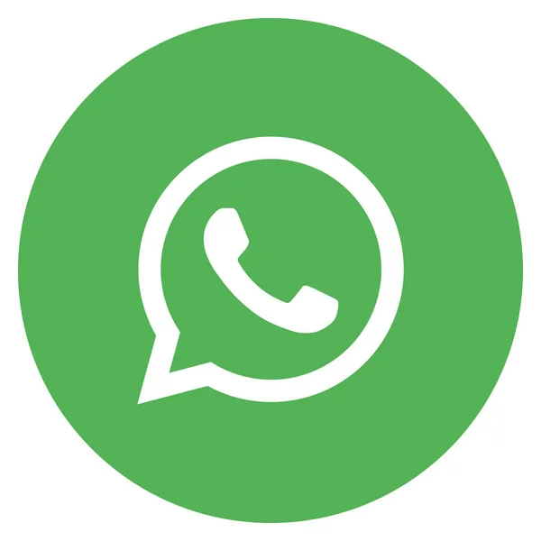 Originele groene ronde Whatsapp Web Icon Stockillustratie