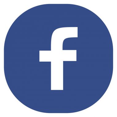 Orijinal yuvarlak kare mavi Facebook Web simgesi