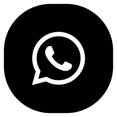 Orijinal siyah yuvarlak kare Whatsapp Web simgesi