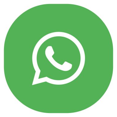 Orijinal yeşil yuvarlak kare Whatsapp Web simgesi