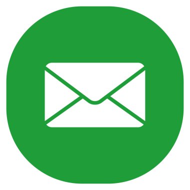 Modern yeşil e-posta web simgesi
