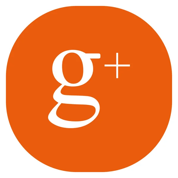Ursprungliga orange Google Plus ikonen — Stock vektor