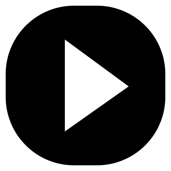 Moderne schwarze runde quadratische Youtube-Ikone — Stockvektor