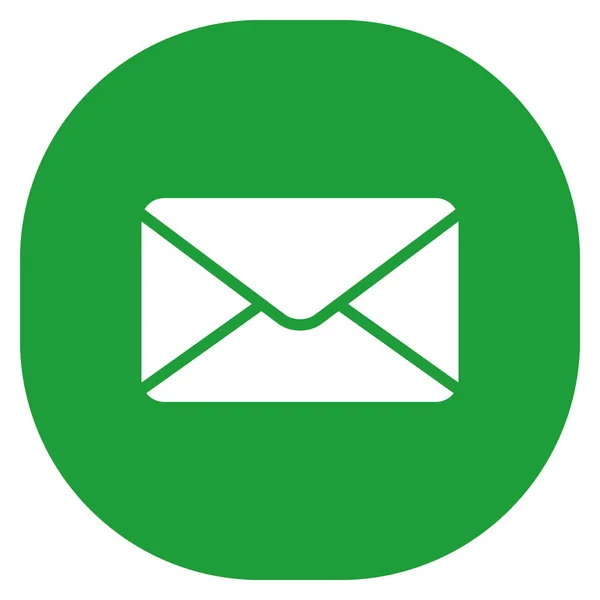 Modern Green Email Web Icon — стоковый вектор