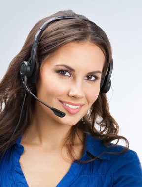 Destek telefonu operatörü kulaklık