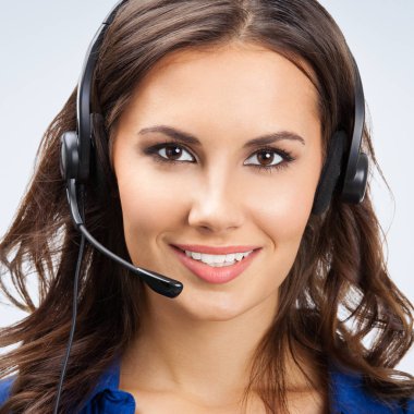 Destek telefonu operatörü kulaklık