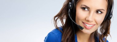 Destek telefonu operatörü kulaklık