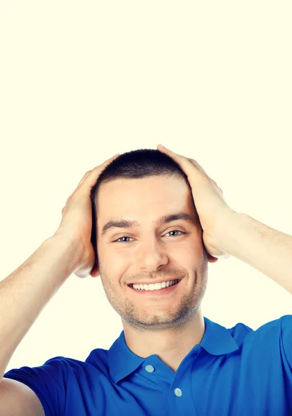 Expresivo hombre feliz sorprendido —  Fotos de Stock