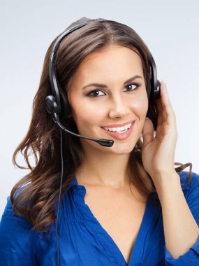 Destek telefonu operatörü kulaklık