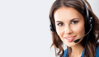 Destek telefonu operatörü kulaklık