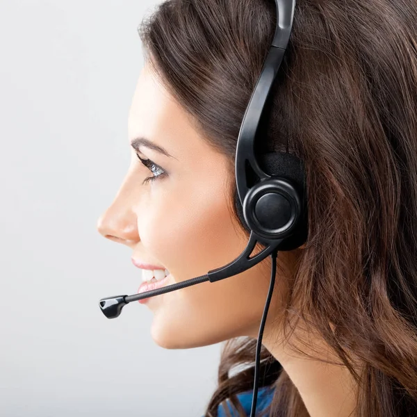 Telefonanbieter im Headset unterstützen — Stockfoto