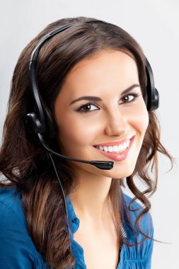 Destek telefonu operatörü kulaklık