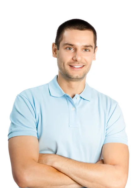 Retrato de joven feliz sonriente, aislado — Foto de Stock