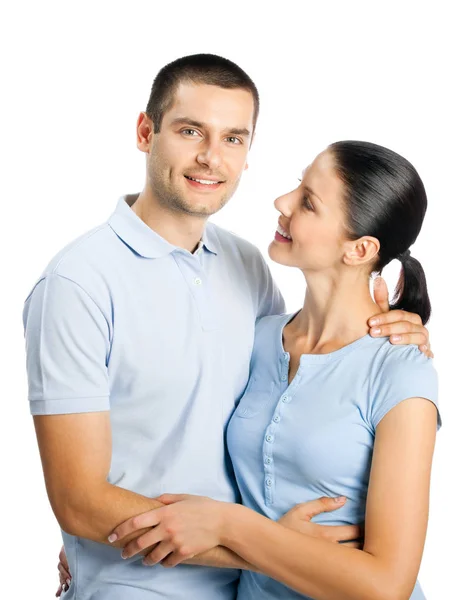 S úsměvem atraktivní pár, samostatný — Stock fotografie