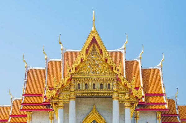 De marmeren tempel, Wat Benchamabophit Dusitvanaram Bangkok Thail — Stockfoto
