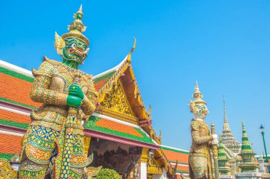 Wat Phra Kaew, Grand Palace, Bangkok dev iblis Guardian'daki