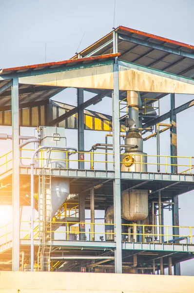 Industrial view at oil refinery plant form industry zone — Stock Photo, Image