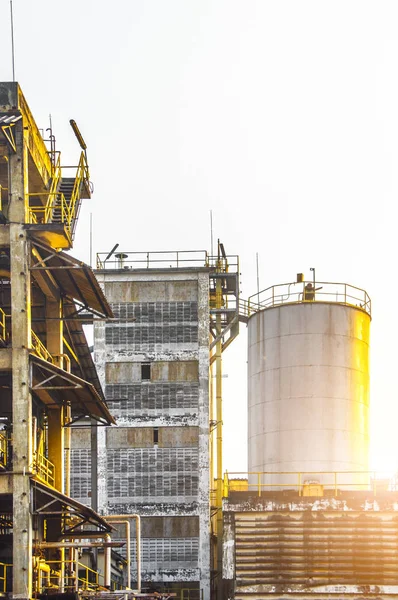 Industrial view at oil refinery plant form industry zone — Stock Photo, Image