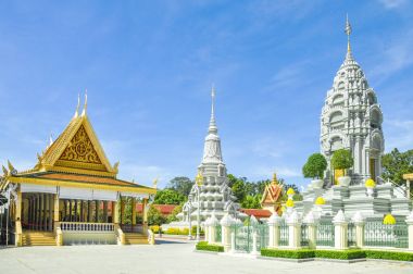 Phnom Penh tourist attraction and famouse landmark - Royal Palac clipart