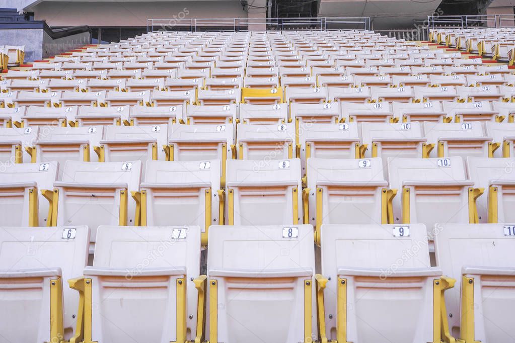 Rows of empty seat