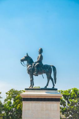The equestrian statue of King Chulalongkorn (Rama V) in Bangkok,