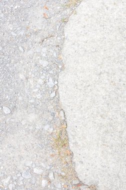 White Mortar road With Cracked Between rock stone Texture Backgr