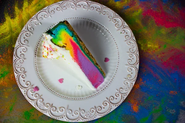 Gökkuşağı cheesecake renkleri