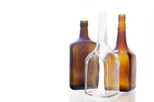 Three bottles standing — Stock Photo, Image