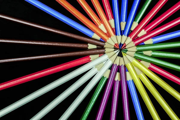 Macro de crayones de colores —  Fotos de Stock