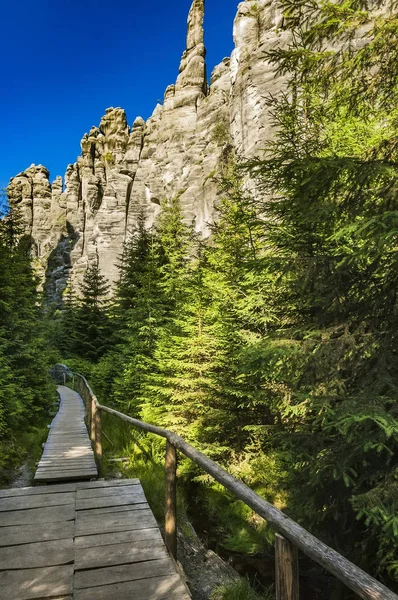 Adrspach-Teplice Rocks, República Checa — Fotografia de Stock