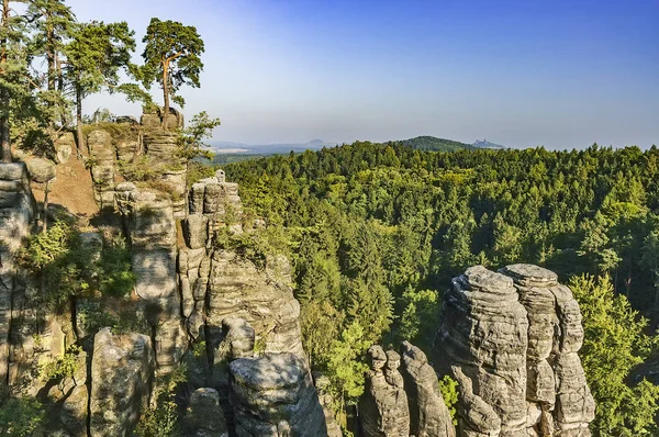 Sandstone rocks in the Czech Paradise — Stock Photo, Image