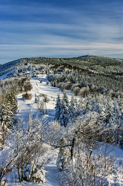 Winter mountain landscape Pustevny-Beskydy — Stock Photo, Image