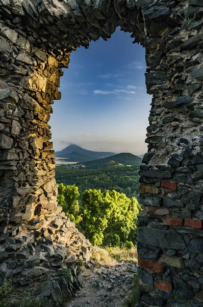 View from the Ruins of Kostalov Castle — Stock Photo, Image