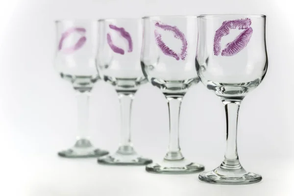 Kiss on the glasses — Stock Photo, Image