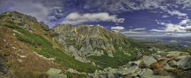 Sonbahar güneşli günlerinde panoramik manzara