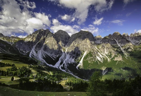 Pohled z horského sedla Kreuzjoch — Stock fotografie