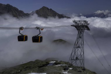 Eisgrat teleferik istasyonunun manzarası.