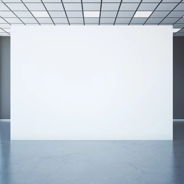 Töm vit vägg Frontvy — Stockfoto