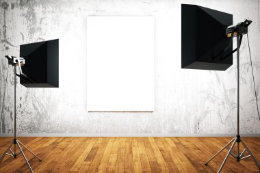 Aydınlatma ile boş poster