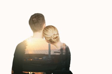 Young couple thinking about holidays