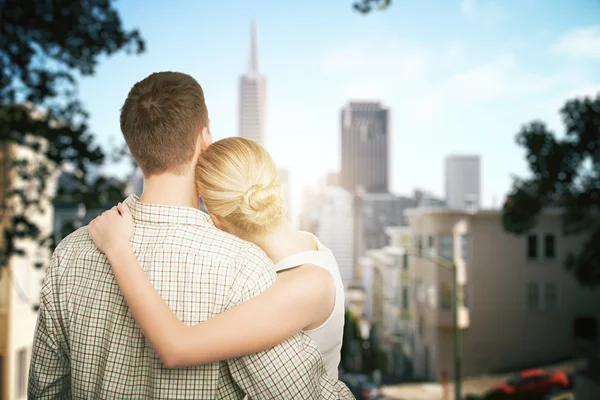 Young couple thinking about vacation — Stock Photo, Image
