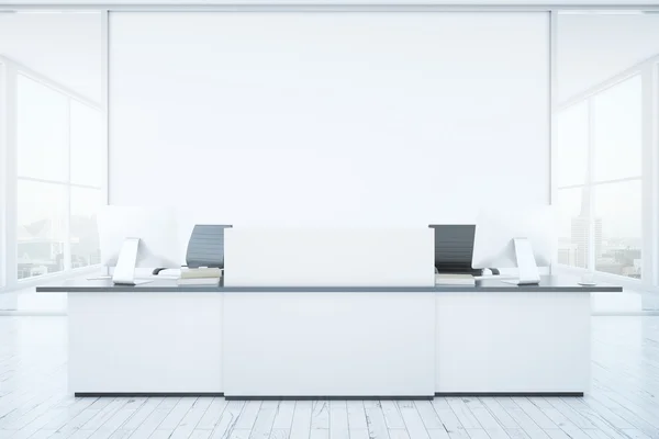 White reception desk — Stock Photo, Image