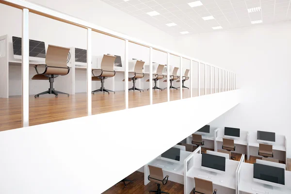 Two-storeyed coworking office interior — Stock Photo, Image