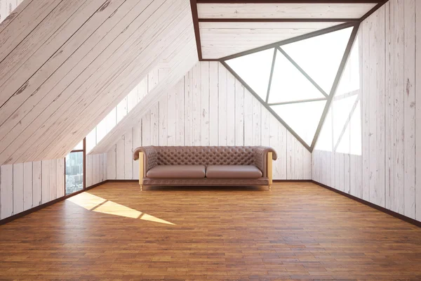 Loft interno con divano — Foto Stock