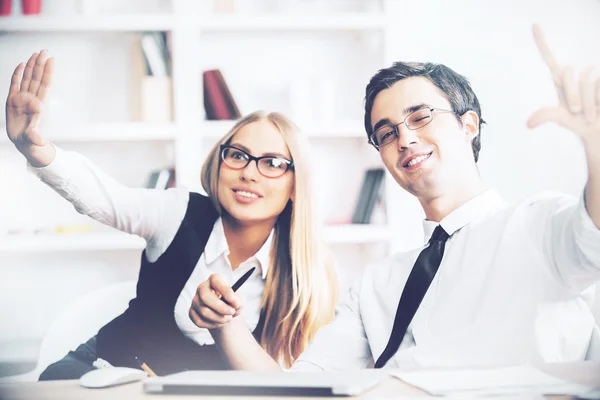 Businesspeople dreaming about successful project — Stock Photo, Image