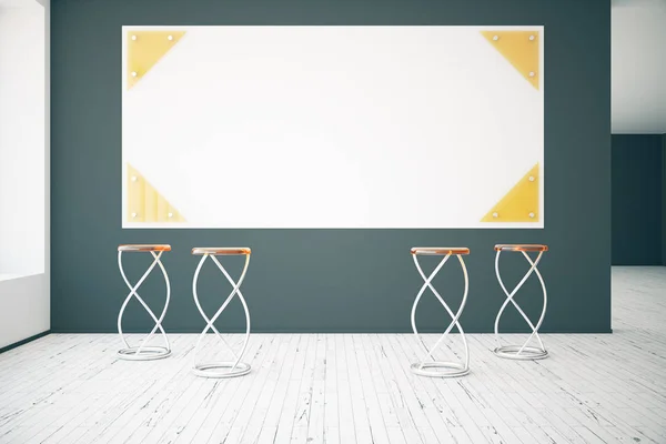 Interior with blank poster — Stock Photo, Image