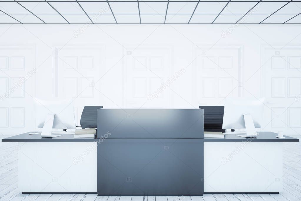 Modern Reception Desk Stock Photo Peshkova 128859734 Modern Reception Desk Stock Photo