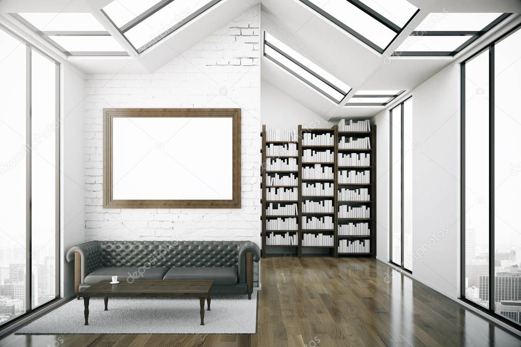 Creative Loft Library Interior Stock Photo C Peshkova