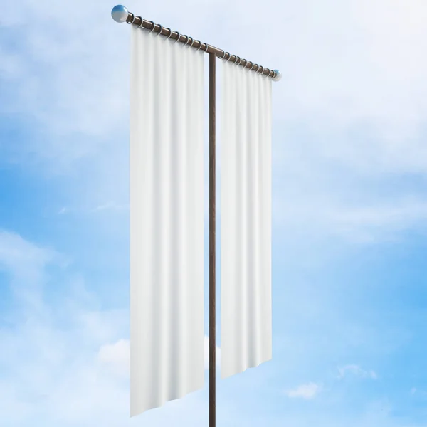 White banner side — Stock Photo, Image